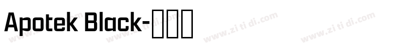 Apotek Black字体转换